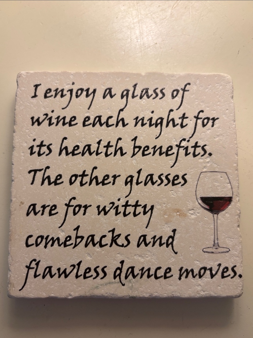 BIRTHDAY Novelty coaster “Wine” “Dance” NWOT